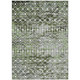 8' X 10' Olive Green And Ivory Argyle Washable Indoor Outdoor Area Rug