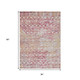 3' X 5' Pink And Ivory Argyle Washable Indoor Outdoor Area Rug