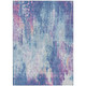 9' X 12' Blue Peach And Sky Blue Abstract Washable Indoor Outdoor Area Rug