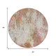 8' Tan Mauve And Ivory Round Abstract Washable Indoor Outdoor Area Rug