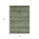 8' X 10' Olive Green Gray And Fern Green Southwestern Washable Indoor Outdoor Area Rug