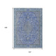 10' X 14' Blue And Gray Medallion Washable Indoor Outdoor Area Rug