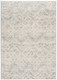 2' X 3' Ivory Distressed Ikat Pattern Scatter Rug