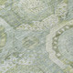 8' Sage And Gold Round Medallion Washable Indoor Outdoor Area Rug