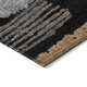 8' X 10' Black Gold And Brown Striped Washable Indoor Outdoor Area Rug