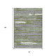 3' X 5' Olive Green Ivory And Blue Striped Washable Indoor Outdoor Area Rug