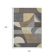 10' X 14' Brown Taupe And Wheat Geometric Washable Indoor Outdoor Area Rug