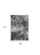 5' X 8' Navy Blue Cobblestone Pattern Area Rug