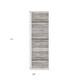 2' X 6' Blue And Beige Distressed Stripes Area Rug