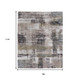 7' X 10' Gray Taupe And Ivory Abstract Distressed Area Rug