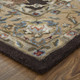 8' X 10' Brown Tan And Orange Floral Hand Tufted Area Rug