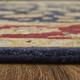 8' X 10' Blue Red And Gold Oriental Hand Tufted Area Rug