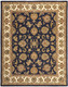 8' X 10' Blue Tan And Gold Oriental Hand Tufted Area Rug