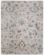 5' X 8' Tan Brown And Blue Abstract Distressed Area Rug