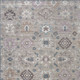 12' X 15' Gray Blue And Taupe Floral Distressed Area Rug