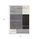4' X 6' Gray Modern Geometric Area Rug
