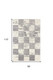 7' X 9' Gray and White Checkered Power Loom Distressed Area Rug
