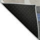 3' X 5' Blue Gray And Ivory Geometric Washable Indoor Outdoor Area Rug