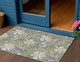 3' X 5' Gray Beige And Olive Green Botanical Leaves Washable Indoor Outdoor Area Rug