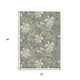 5' X 8' Gray Beige And Olive Green Botanical Leaves Washable Indoor Outdoor Area Rug