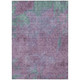 9' X 12' Lavender And Teal Blue Abstract Washable Indoor Outdoor Area Rug