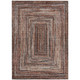 3' X 5' Terra Cotta Copper And Beige Geometric Washable Indoor Outdoor Area Rug