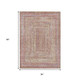 3' X 5' Rust Mauve And Coral Geometric Washable Indoor Outdoor Area Rug