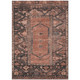3' X 5' Terra Cotta And Gray Oriental Washable Indoor Outdoor Area Rug