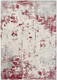 8' X 10' Red And Gray Abstract Shag Area Rug
