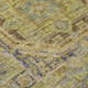 3' X 5' Artichoke Green And Blue Medallion Washable Indoor Outdoor Area Rug