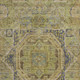 9' X 12' Artichoke Green And Blue Medallion Washable Indoor Outdoor Area Rug