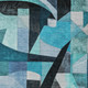 10' X 14' Teal Blue Black Aqua And Turquoise Abstract Washable Indoor Outdoor Area Rug