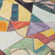 3' X 5' Gold Purple Orange And Blue Abstract Washable Indoor Outdoor Area Rug