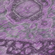 8' Eggplant And Lavender Round Medallion Washable Indoor Outdoor Area Rug