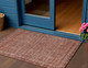 3' X 5' Terra Cotta And Rust Floral Washable Indoor Outdoor Area Rug