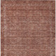 5' X 8' Terra Cotta And Rust Floral Washable Indoor Outdoor Area Rug
