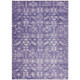 5' X 8' Purple And Ivory Tribal Washable Indoor Outdoor Area Rug