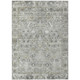 10' X 14' Pewter Beige And Ivory Oriental Washable Indoor Outdoor Area Rug
