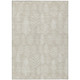 8' X 10' Beige And Ivory Trees Washable Indoor Outdoor Area Rug