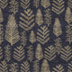 5' X 8' Black And Gold Trees Washable Indoor Outdoor Area Rug