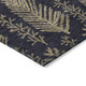 8' Black And Gold Round Trees Washable Indoor Outdoor Area Rug