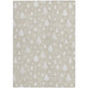 8' X 10' Beige And Ivory Trees Washable Indoor Outdoor Area Rug