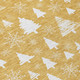 8' Gold And Ivory Round Snowflake Washable Indoor Outdoor Area Rug