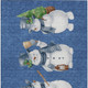 10' X 14' Navy Blue Denim Blue And Ivory Snowmen Washable Indoor Outdoor Area Rug