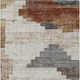 3' X 5' Rust Ivory And Charcoal Geometric Washable Indoor Outdoor Area Rug