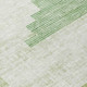 8' Sage Ivory And Olive Green Round Geometric Washable Indoor Outdoor Area Rug