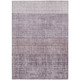 3' X 5' Purple And Ivory Geometric Washable Indoor Outdoor Area Rug