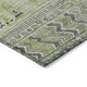 5' X 8' Beige And Mint Green Striped Washable Indoor Outdoor Area Rug