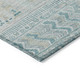5' X 8' Teal Blue And Gray Striped Washable Indoor Outdoor Area Rug