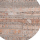 8' Terra Cotta And Gray Round Striped Washable Indoor Outdoor Area Rug